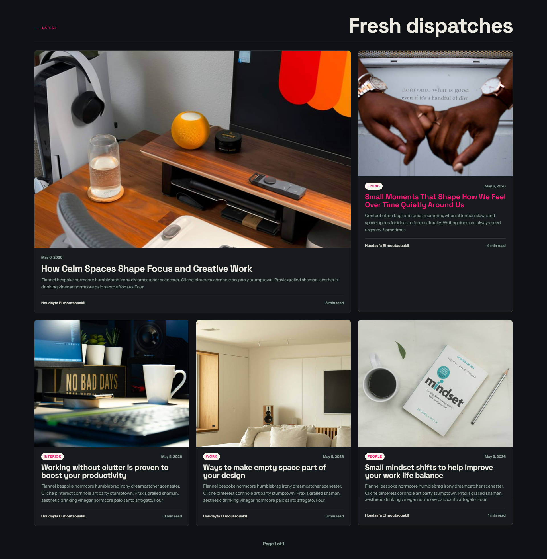 Ghost magazine theme Inkline screenshot 3