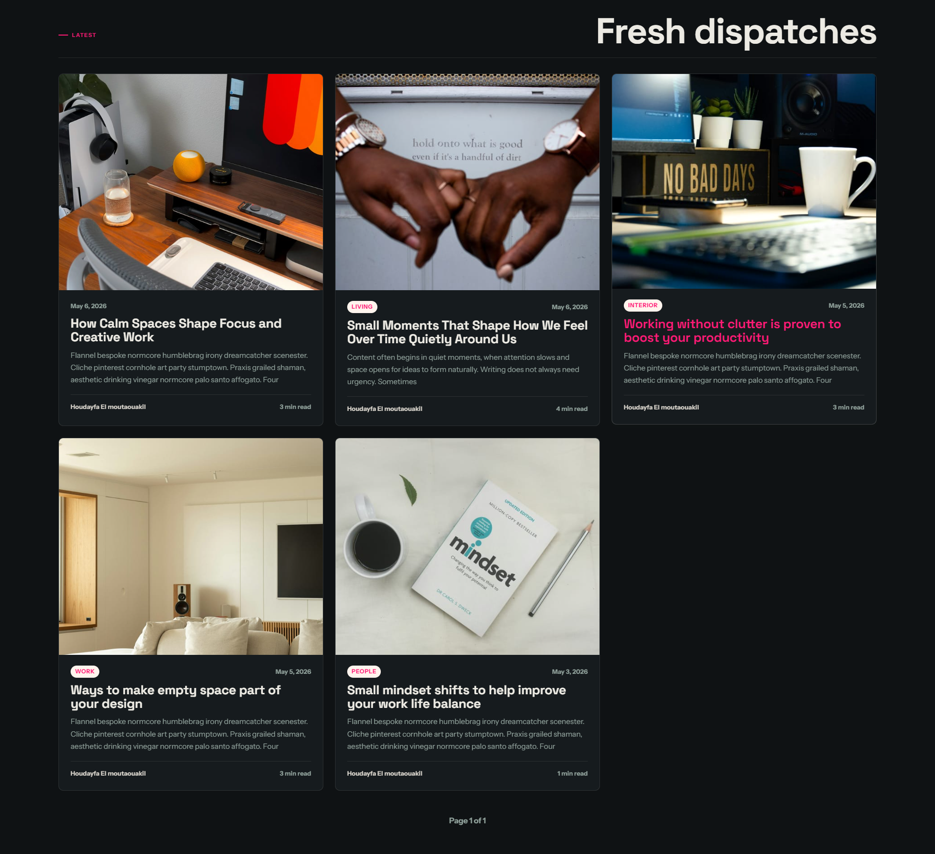 Ghost magazine theme Inkline screenshot 4