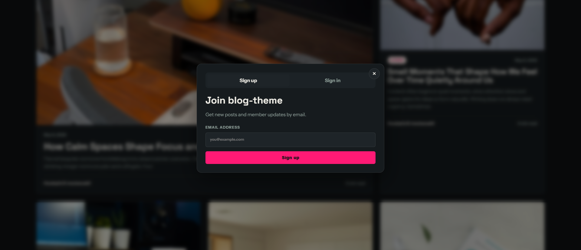 Ghost magazine theme Inkline screenshot 9